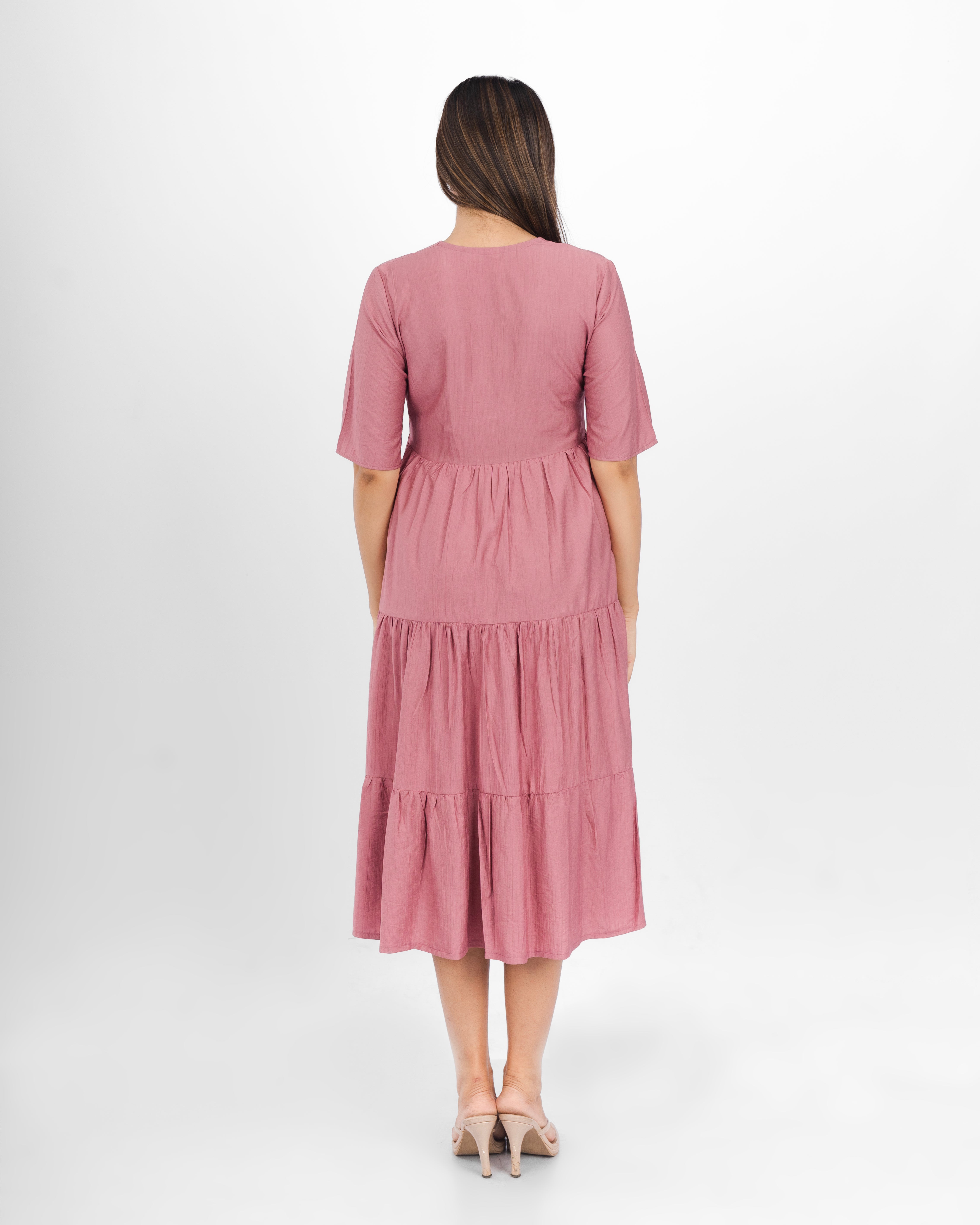 Rosette Tiered Dress