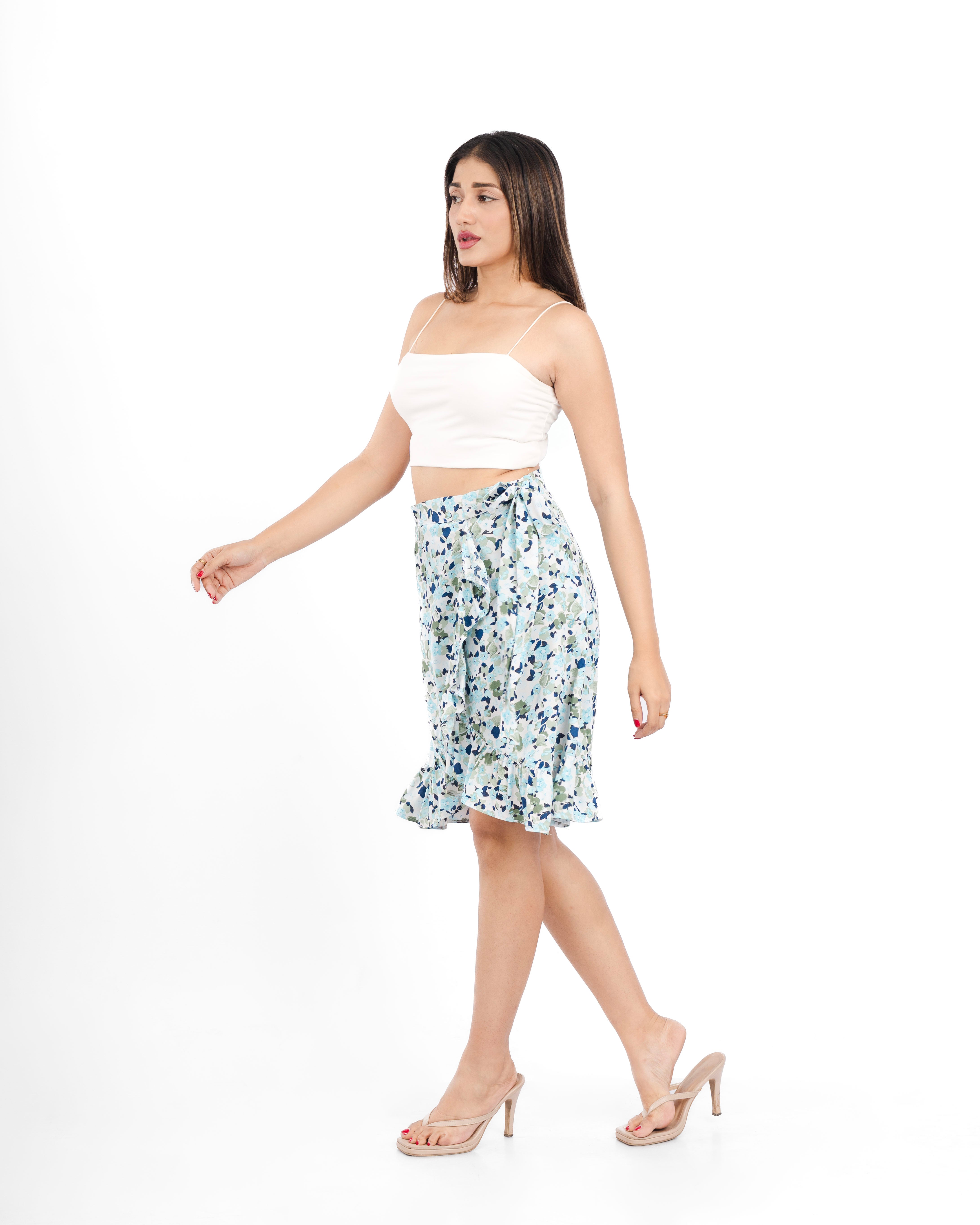 Wrap Around Mini Skirt