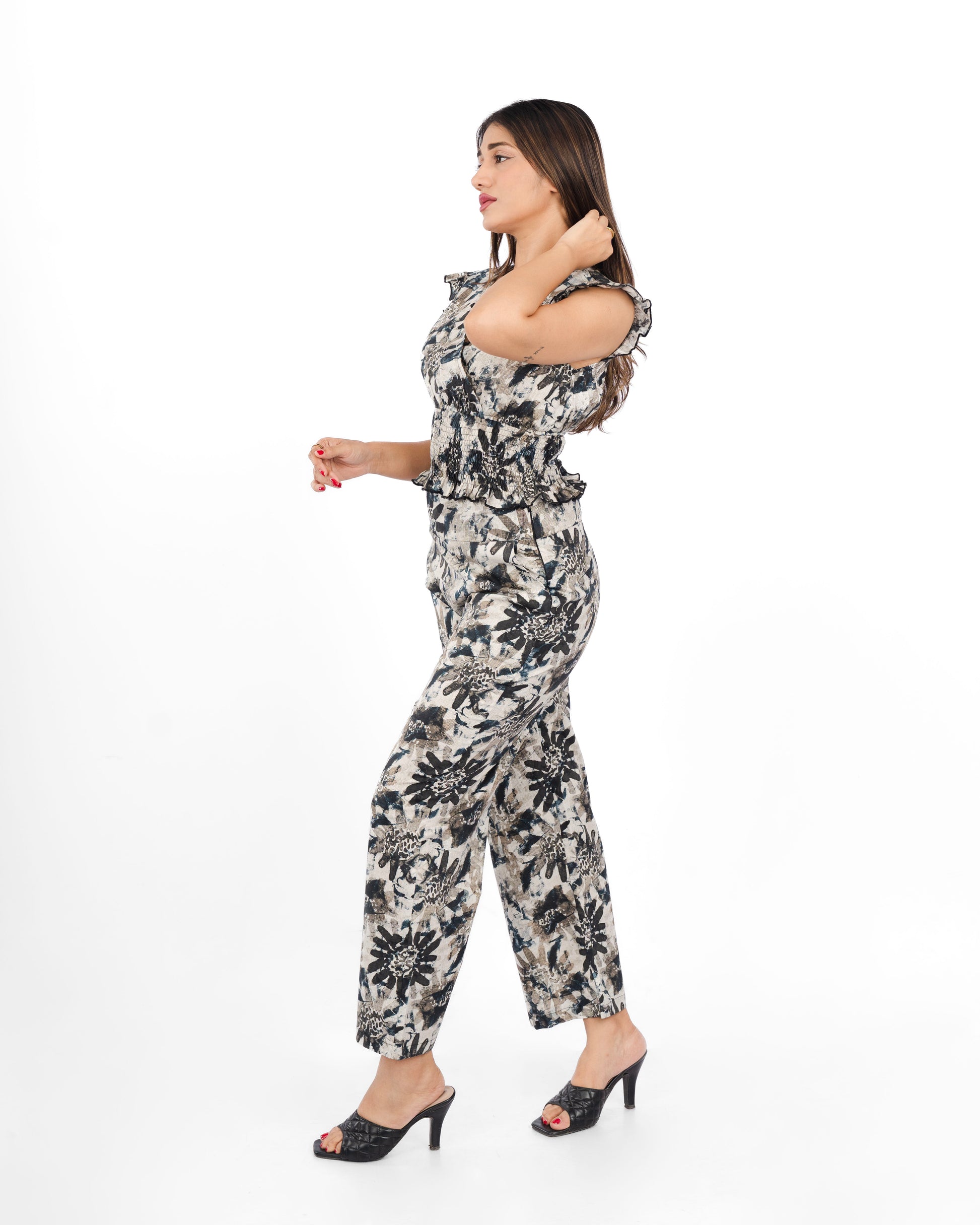 Printed Wide Leg Pant