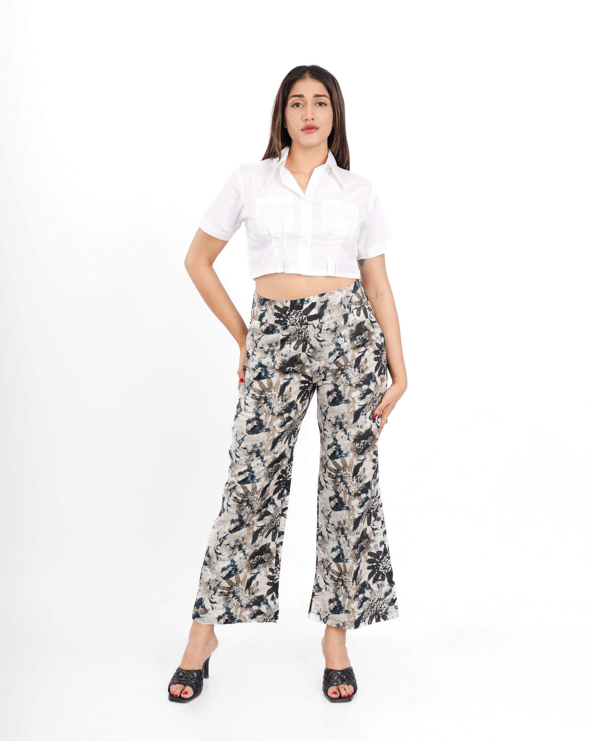 White Crop Shirt