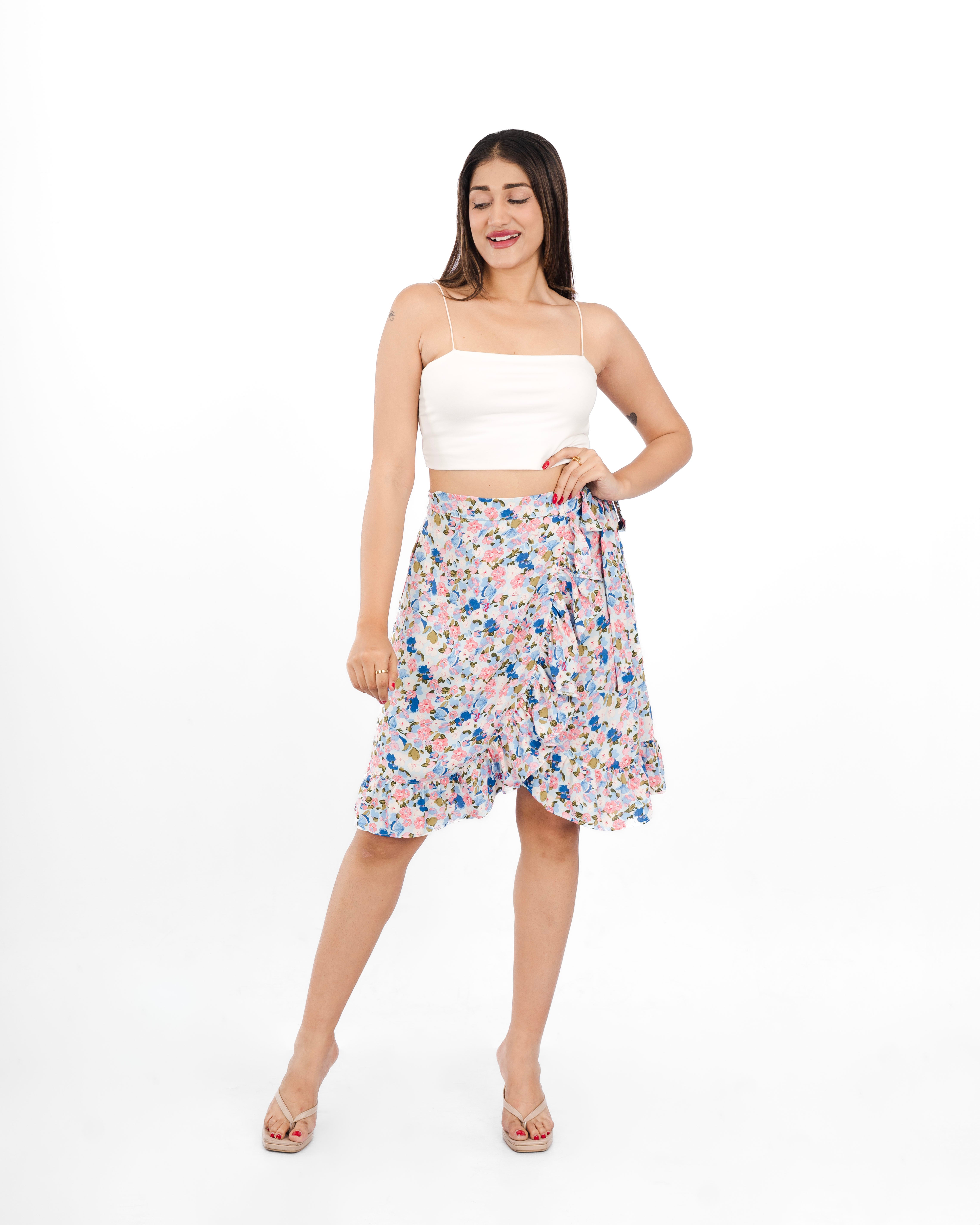 Wrap Around Mini Skirt