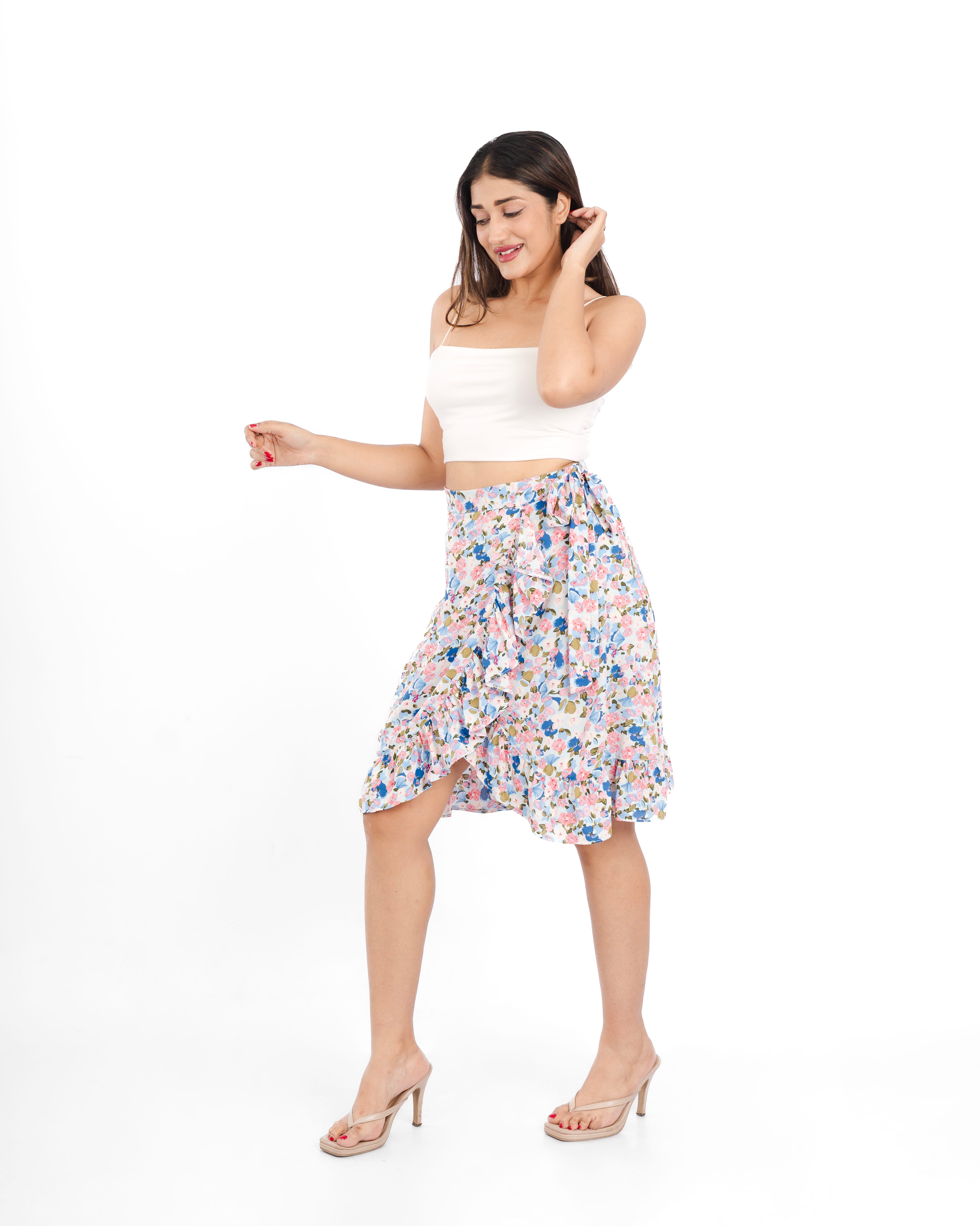 Wrap Around Mini Skirt